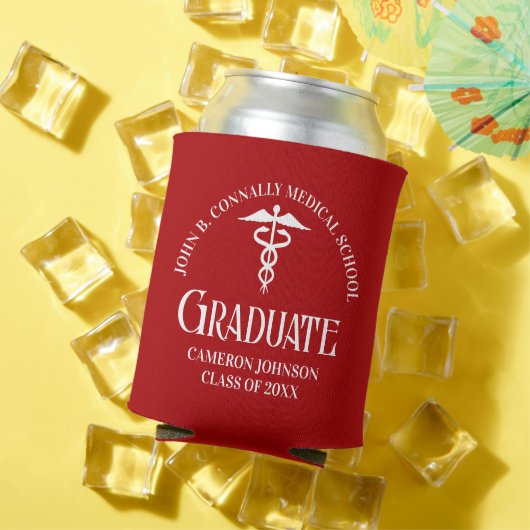 Customized Red Medical School Graduation Party 缶クーラー (インサイチュ 夏)