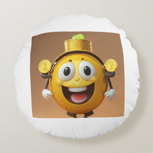 Customized round pillow cover, adding a fun . ラウンドクッション (正面)