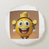 Customized round pillow cover, adding a fun . ラウンドクッション (裏面)