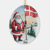 Customized Santa in Denmark  セラミックオーナメント (右)