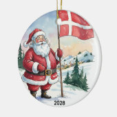 Customized Santa in Denmark  セラミックオーナメント (左)