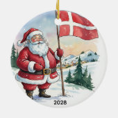 Customized Santa in Denmark  セラミックオーナメント (裏面)