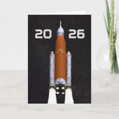 Customized SLS Space Rocket Graduation Party カード (正面)