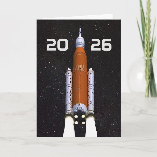 Customized SLS Space Rocket Graduation Party カード (正面)