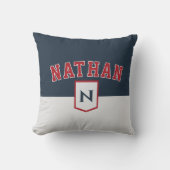 Customized sporty-style pillow with name クッション (正面)