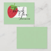 Customized Strawberry Romantic Thank You Card ノートカード (正面/裏面)