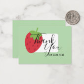 Customized Strawberry Romantic Thank You Card ノートカード (正面/裏面インサイチュ)