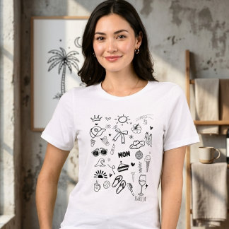 Customized Summer Vibes Mom T-Shirt トライブレンドTシャツ