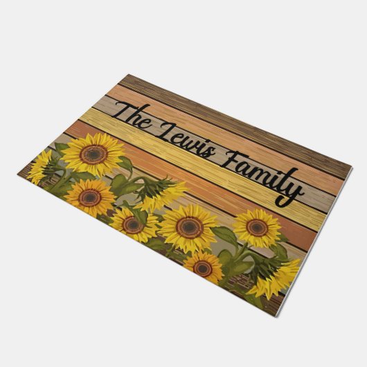 Customized Sunflower Decor, Garden Mat ドアマット (アングル)