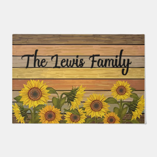 Customized Sunflower Decor, Garden Mat ドアマット