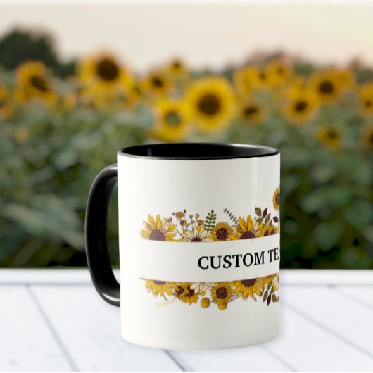 Customized sunflower mug, Sunflower mug マグカップ