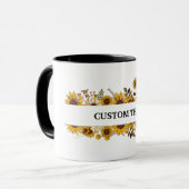 Customized sunflower mug, Sunflower mug マグカップ (正面左)