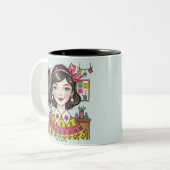 Customized Teacher Graphic Mug – Colorful & Cute ツートーンマグカップ (正面左)