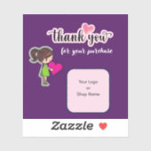 Customized Thank You Card for Your Purchase Labels シール (シート)
