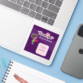 Customized Thank You Card for Your Purchase Labels シール (ノートパソコンとiPhone)