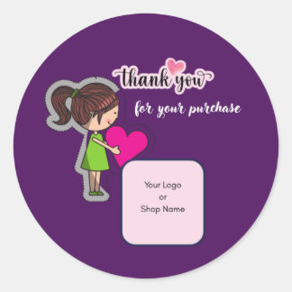 Customized Thank You Card for Your Purchase Labels ラウンドシール