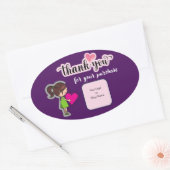 Customized Thank You Card for Your Purchase Labels 楕円形シール (封筒)