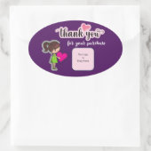 Customized Thank You Card for Your Purchase Labels 楕円形シール (バッグ)