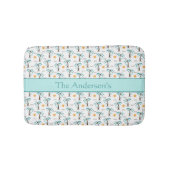 Customized Tropical Palm Tree Sunshine Teal  バスマット (正面)
