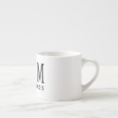 Customized wedding Couple Name Date Red Love エスプレッソカップ (右)