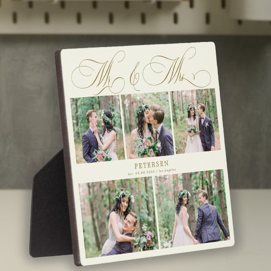 Customized wedding photo collage for Mr and Mrs フォトプラーク