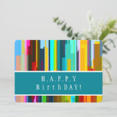 Customized Wish, Modern Abstract Art Birthday Card 招待状 (スタンド正面)