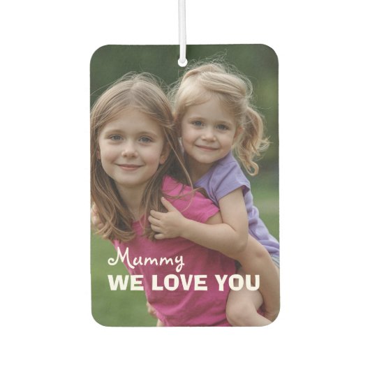 Customized with 2 and text カーエアーフレッシュナー (正面)