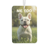 Customized with 2 and text カーエアーフレッシュナー (裏面)