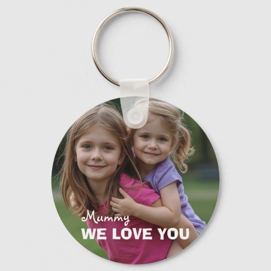 Customized with 2 and text キーホルダー (正面)