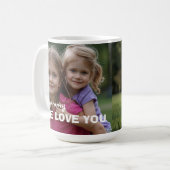 Customized with 2 and text コーヒーマグカップ (正面左)
