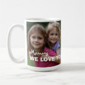 Customized with 2 and text コーヒーマグカップ (左)