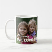 Customized with 2 and text コーヒーマグカップ (左)