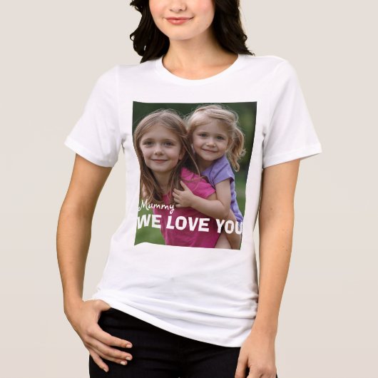 Customized with 2 and text トライブレンドTシャツ (正面)