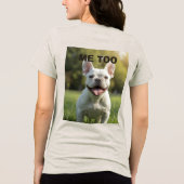 Customized with 2 and text トライブレンドTシャツ (裏面)