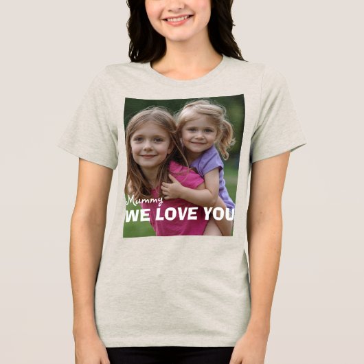 Customized with 2 and text トライブレンドTシャツ (正面)