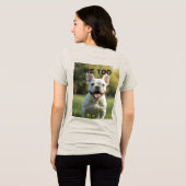 Customized with 2 and text トライブレンドTシャツ (裏面全面)
