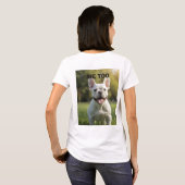 Customized with 2 and text tシャツ (裏面フル)