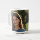 Customized with two photos コーヒーマグカップ (正面左)