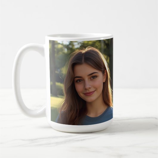 Customized with two photos コーヒーマグカップ (左)