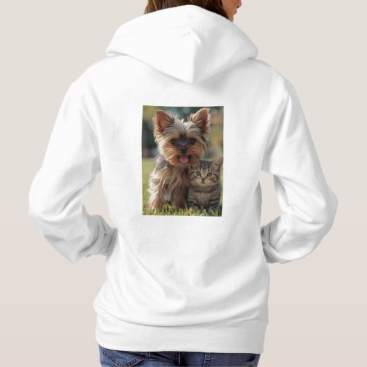 Customized with two photos パーカ (裏面)