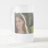 Customized with two photos フロストグラスビールジョッキ (正面左)