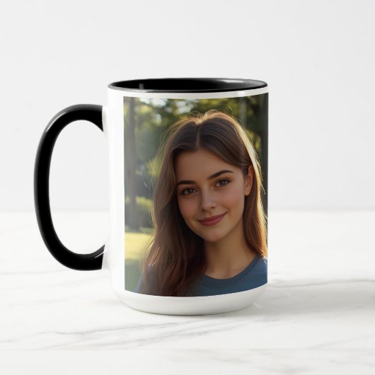 Customized with two photos マグカップ (左)