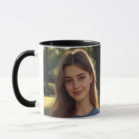 Customized with two photos マグカップ (左)