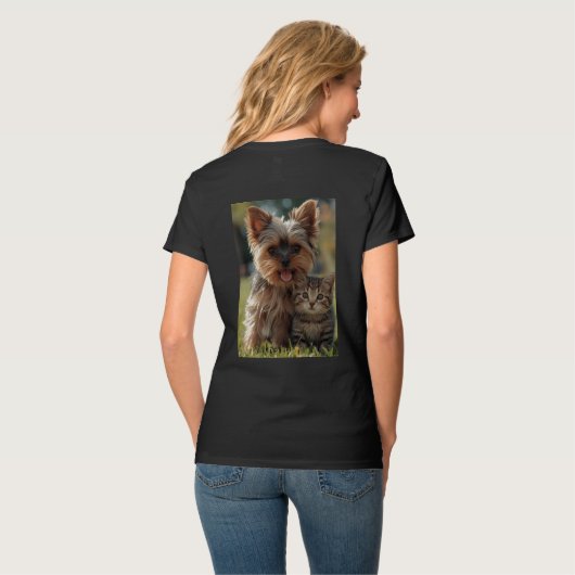 Customized with two photos tシャツ (裏面フル)