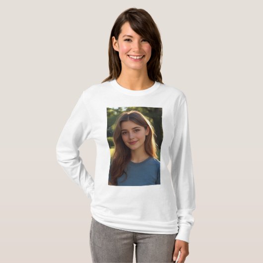 Customized with two photos tシャツ (正面フル)