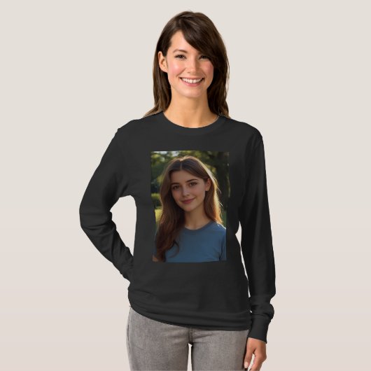 Customized with two photos tシャツ (正面フル)