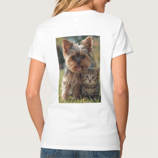 Customized with two photos tシャツ (裏面)