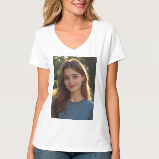 Customized with two photos tシャツ (正面)