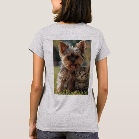 Customized with two photos tシャツ (裏面)