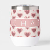Customized Y2K Heart in Bordeaux Pink Retro (正面)
